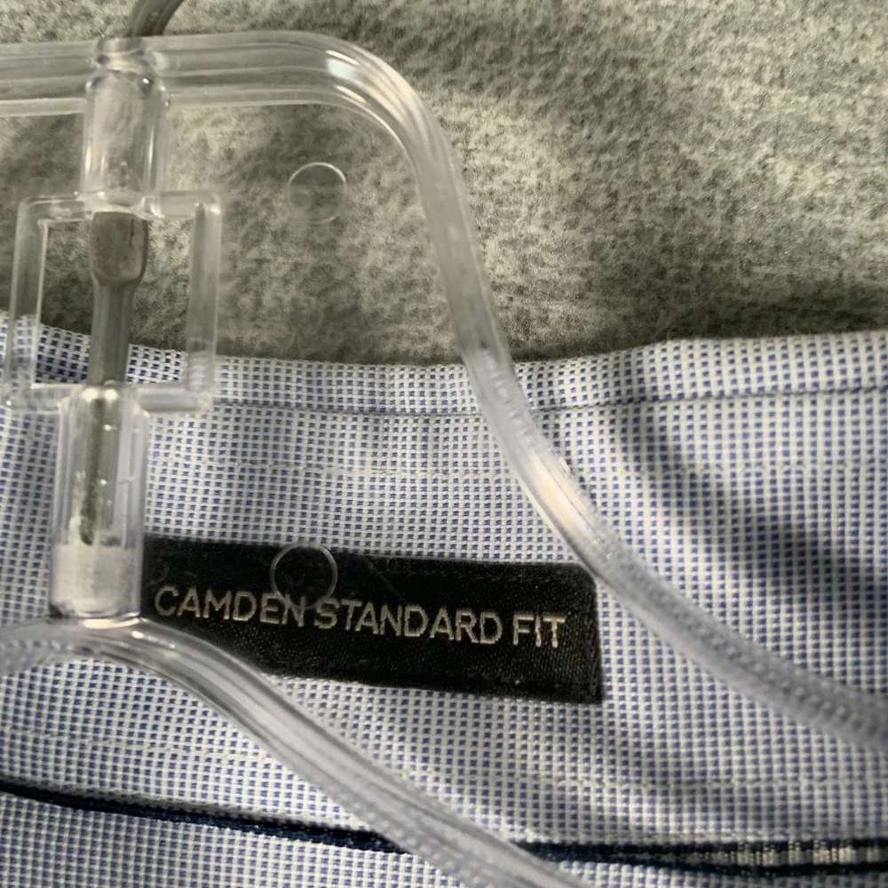 Banana‎ Republic Shirt Mens XL Blue Camden Standard Fit Non Iron Dress Check